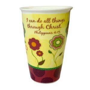 I Can Do All Things Through Christ & Bible Verse Ceramic Tumbler Cup-Cypress Hom